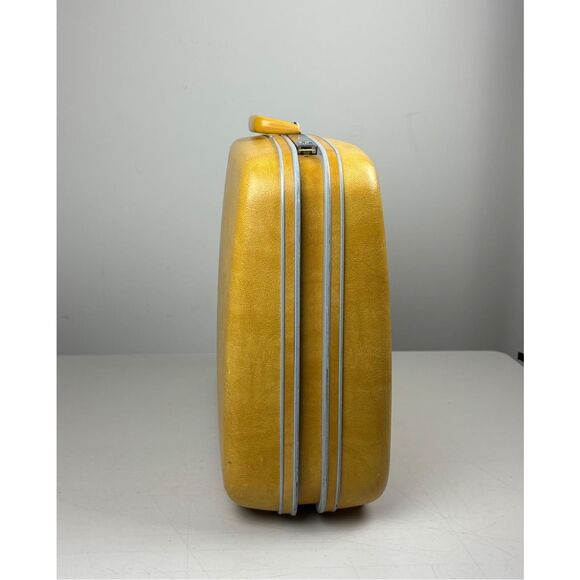 Vintage Samsonite Profile Hardside Suitcase Luggage Mustard Yellow MCM Retro 20" - Picture 3 of 13